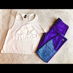 Heathered Grey Adidas Crop Tank